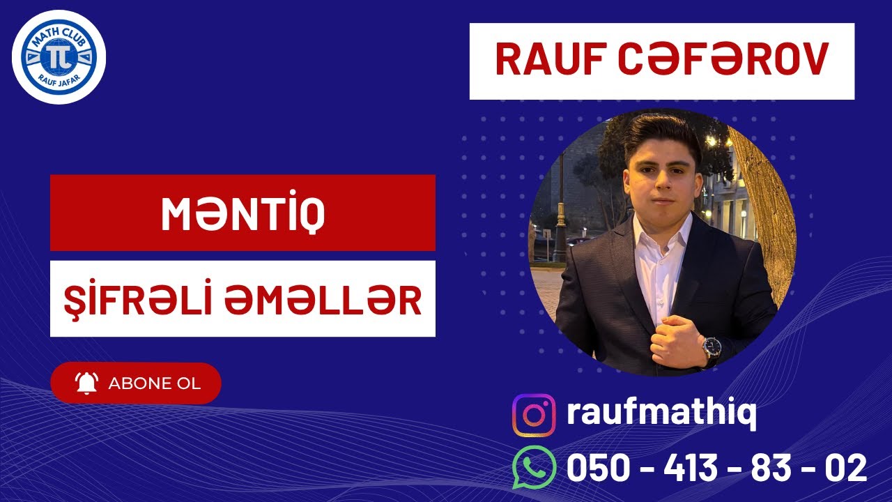 Şifrəli Əməllər | Məntiq