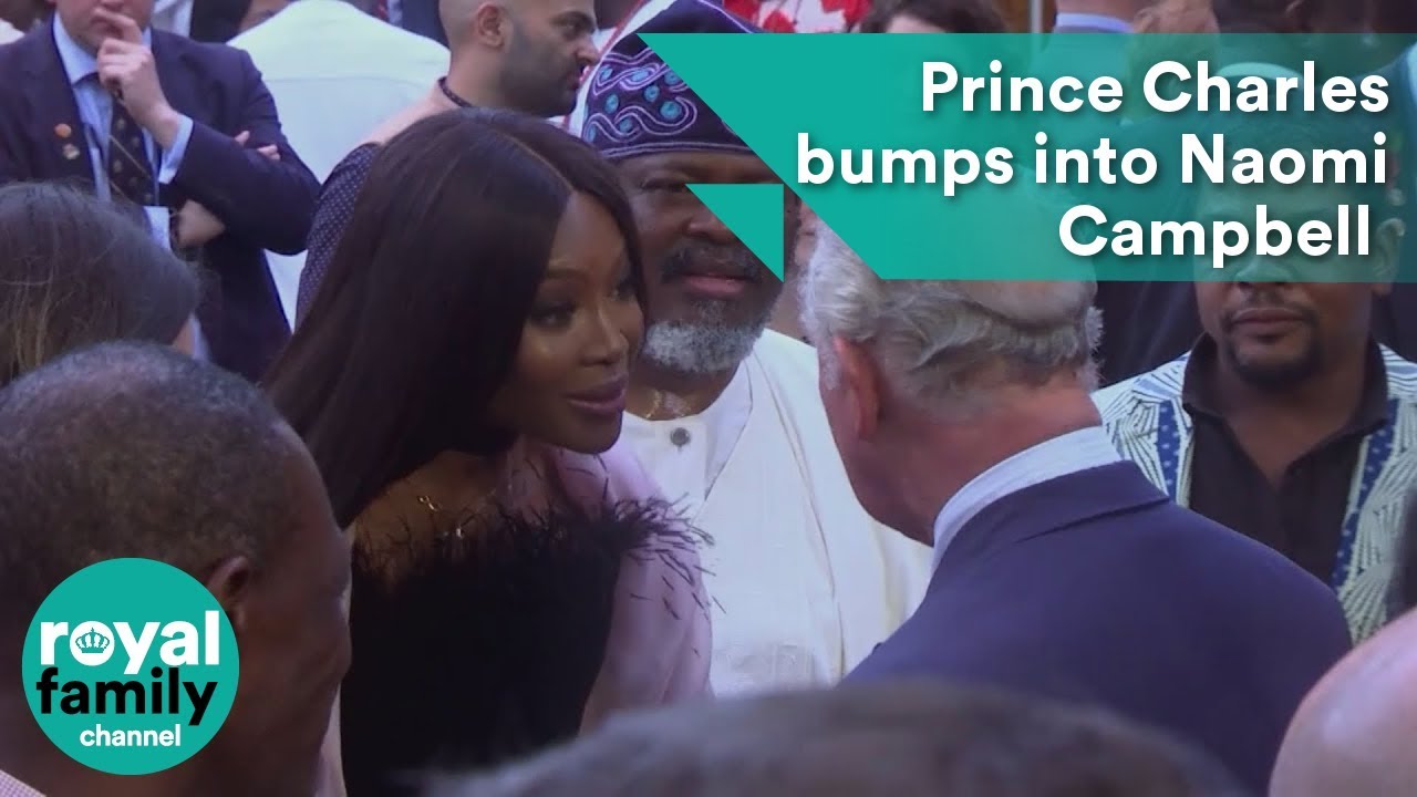 Prince Charles bumps into supermodel Naomi Campbell at Nigerian royal reception