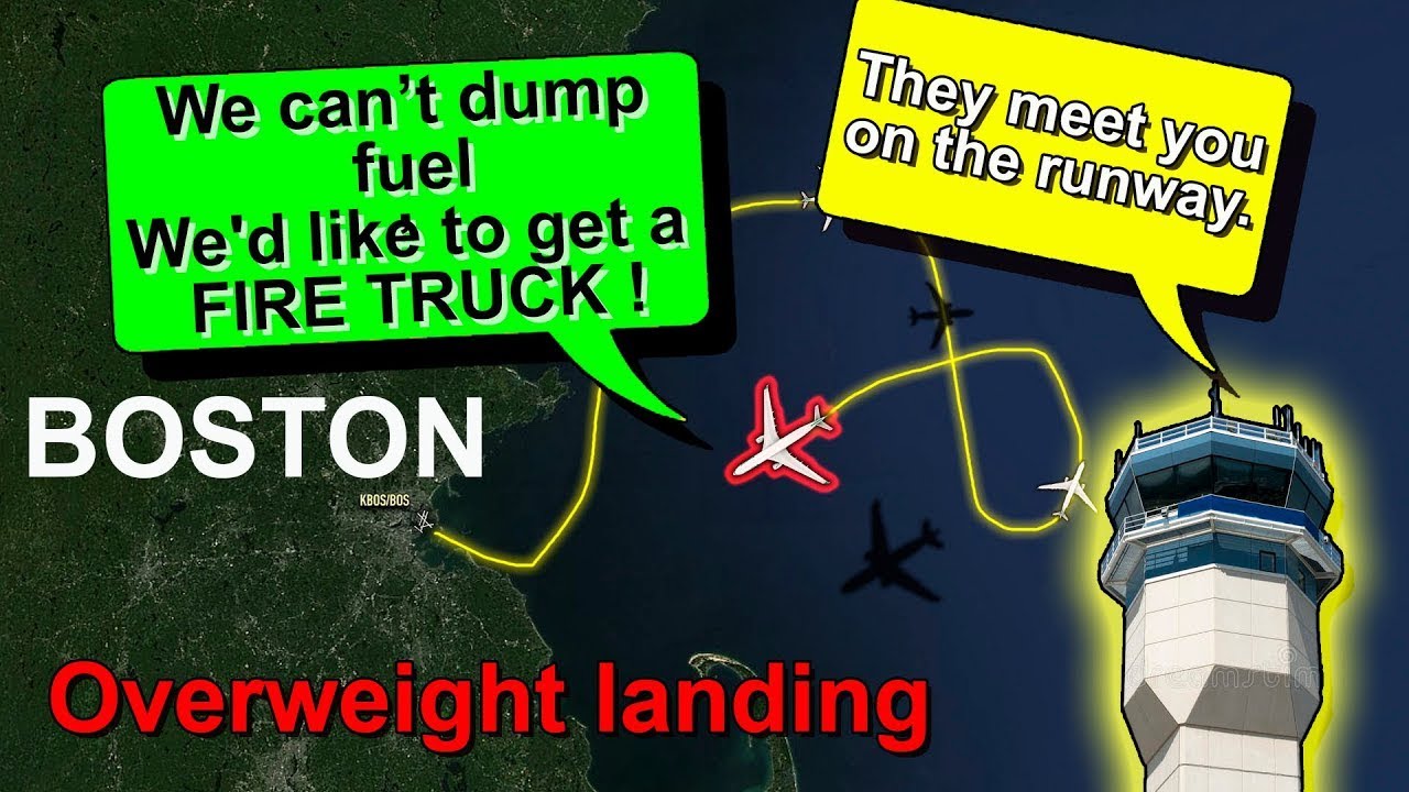 Delta Airbus A330 CAN'T DUMP FUEL. OVERWEIGHT LANDING.  REAL ATC