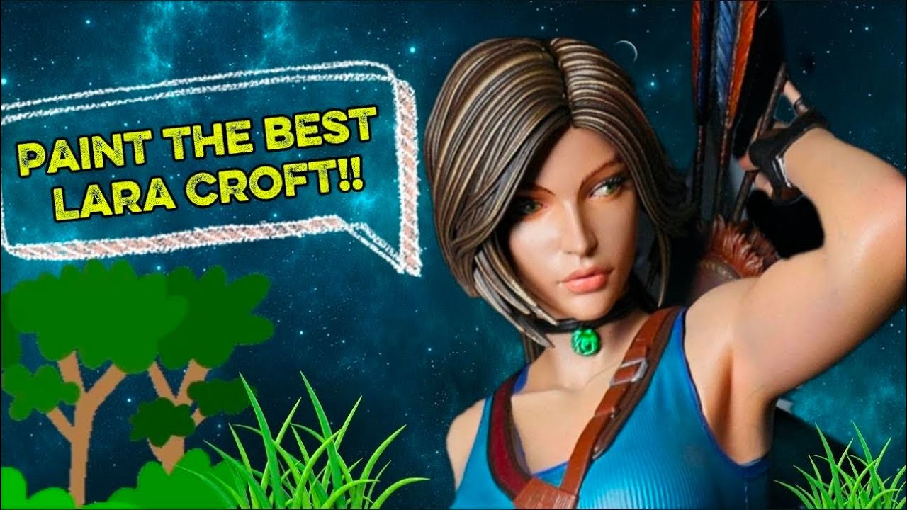 How to paint the BEST 3D printed Lara Croft statue EASY!!