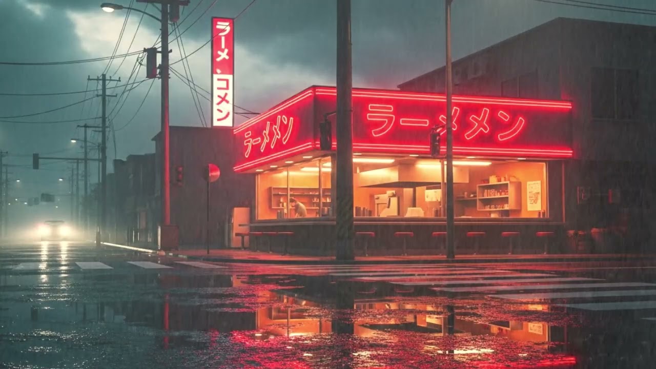 Late Night Rain Lofi Beats 🌧️ Chill Japanese Street Vibes to Relax