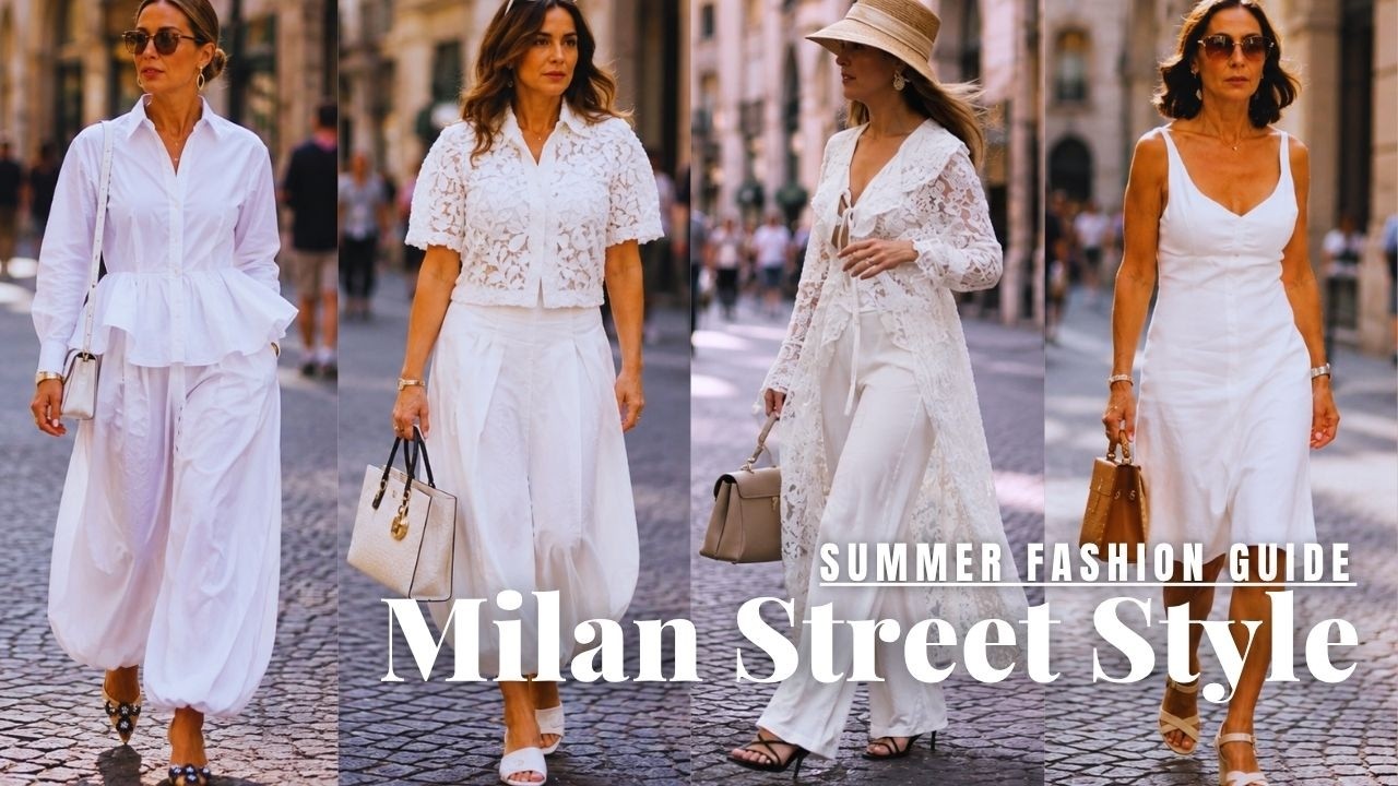 🤍👜BEAUTIFUL ITALIAN FASHION 🇮🇹CASUAL & ELEGANT SUMMER OUTFITS MILAN STREET STYLE👍