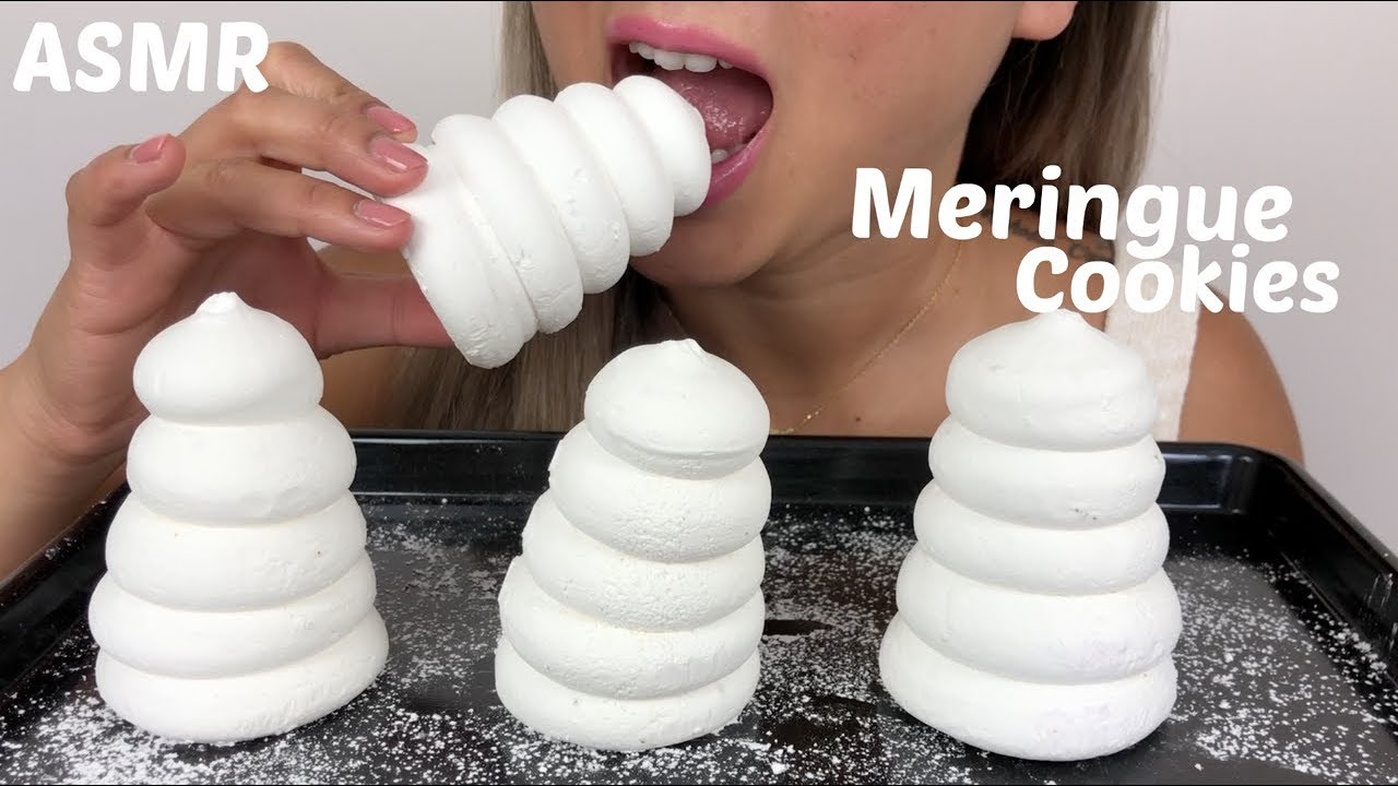 MERINGUE COOKIE | ASMR *NO TALKING Eating Sounds | N.E Lets Eat