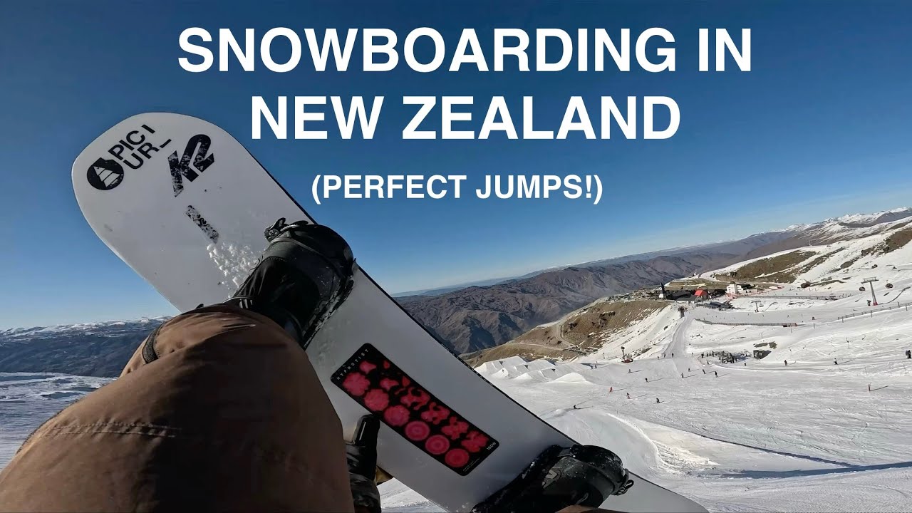 SNOWBOARDING PERFECT JUMPS IN NEW ZEALAND