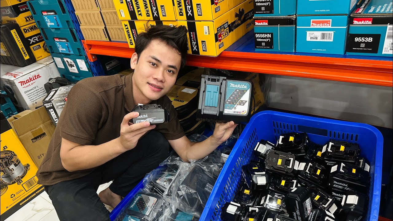 🛑 Xả pin sạc makita ch&iacute;nh h&atilde;ng gi&aacute; ngon nhất thị trường 600-680k 