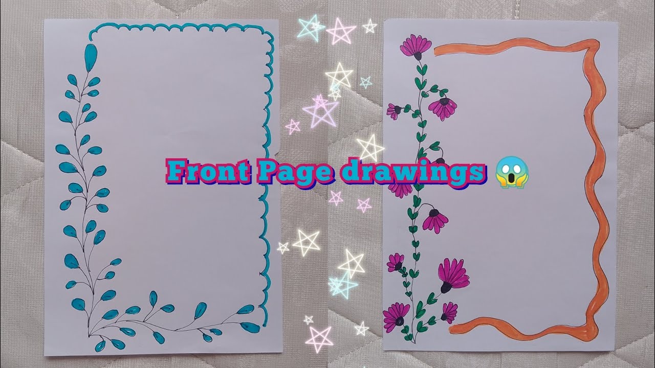 How to make a front page border designs easy drawings 😱🌺