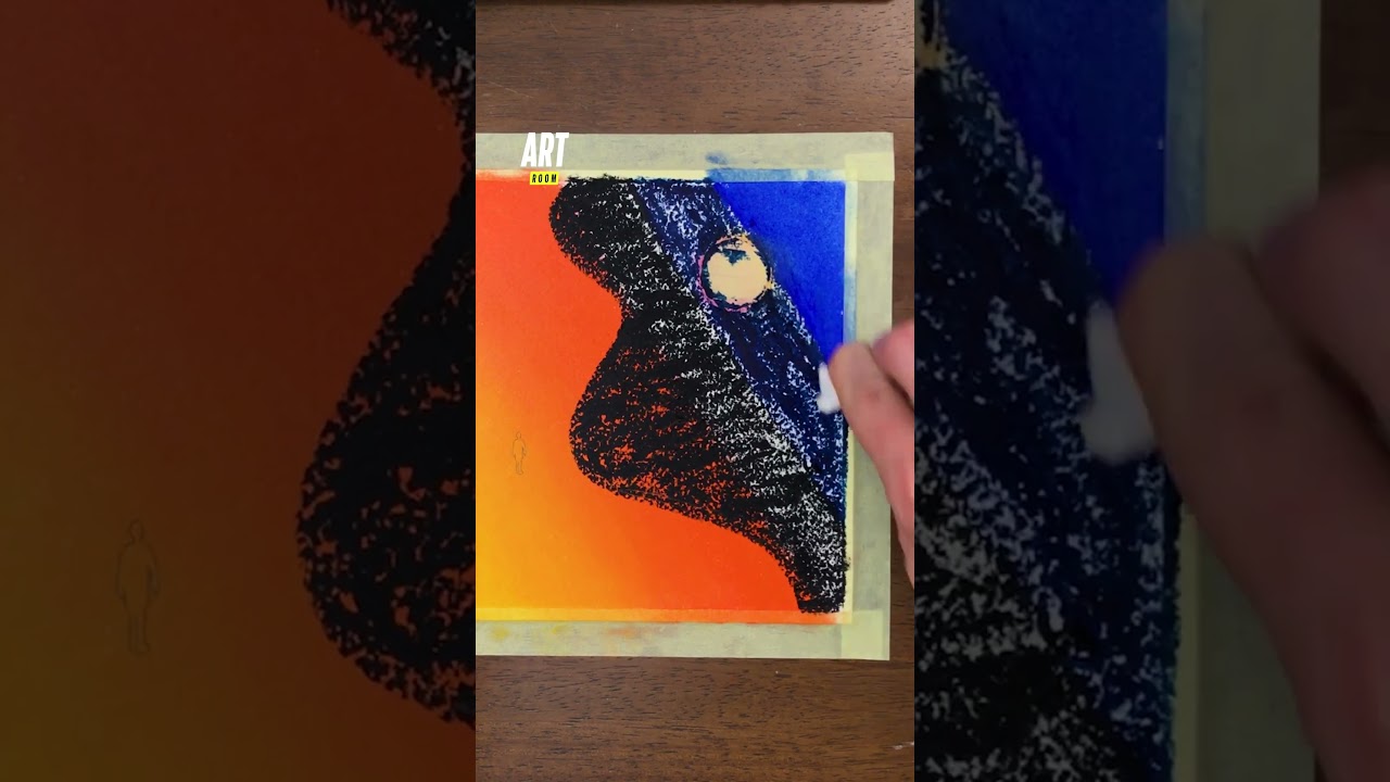 Complete process of an oil pastel drawing ✍️😍 #drawing #tutorial #oilpastel #process