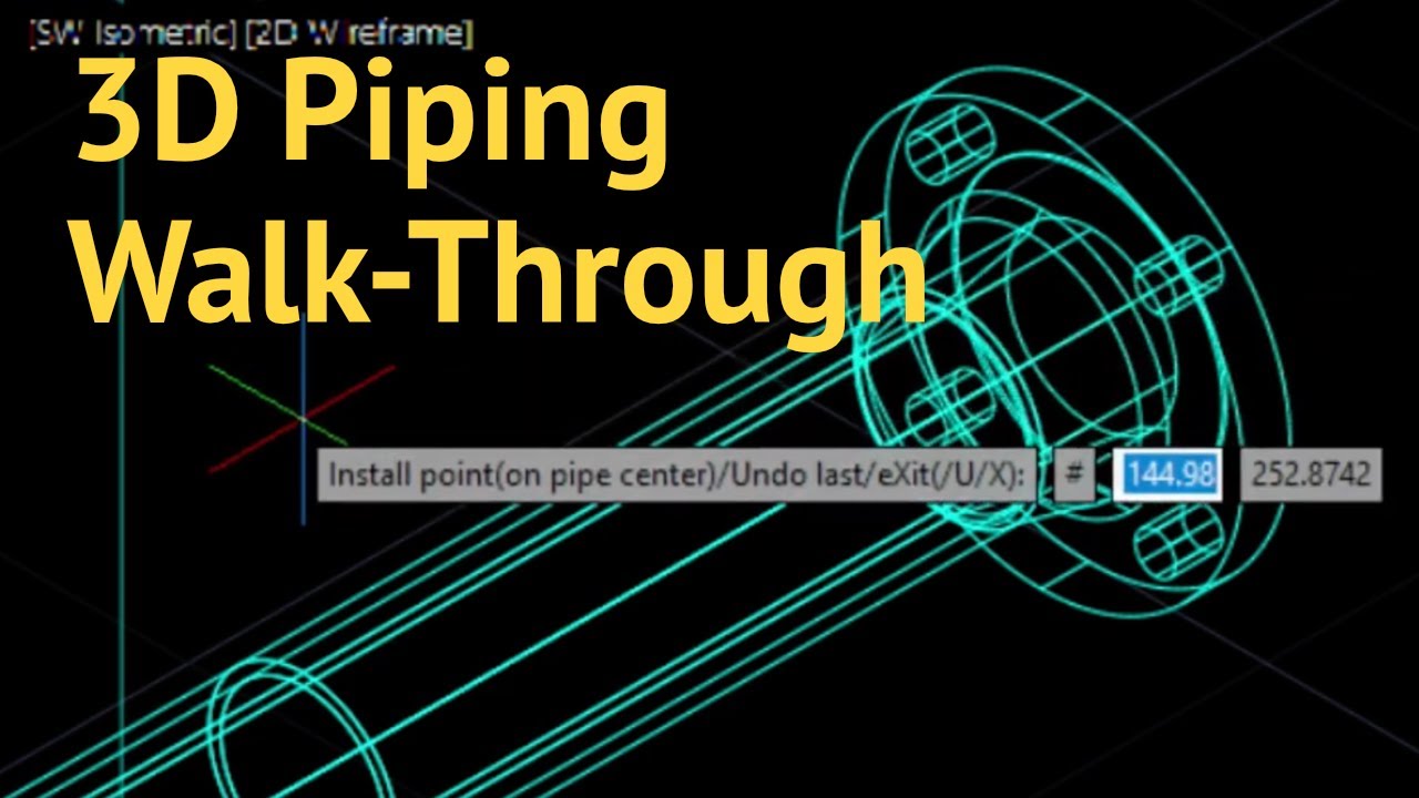 3D Piping Walkthrough - Getting Started Right for AutoCAD and Bricscad
