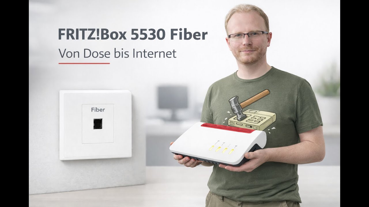 FRITZ!Box 5530 Fiber einrichten – Glasfaseranschluss von Dose bis Internet