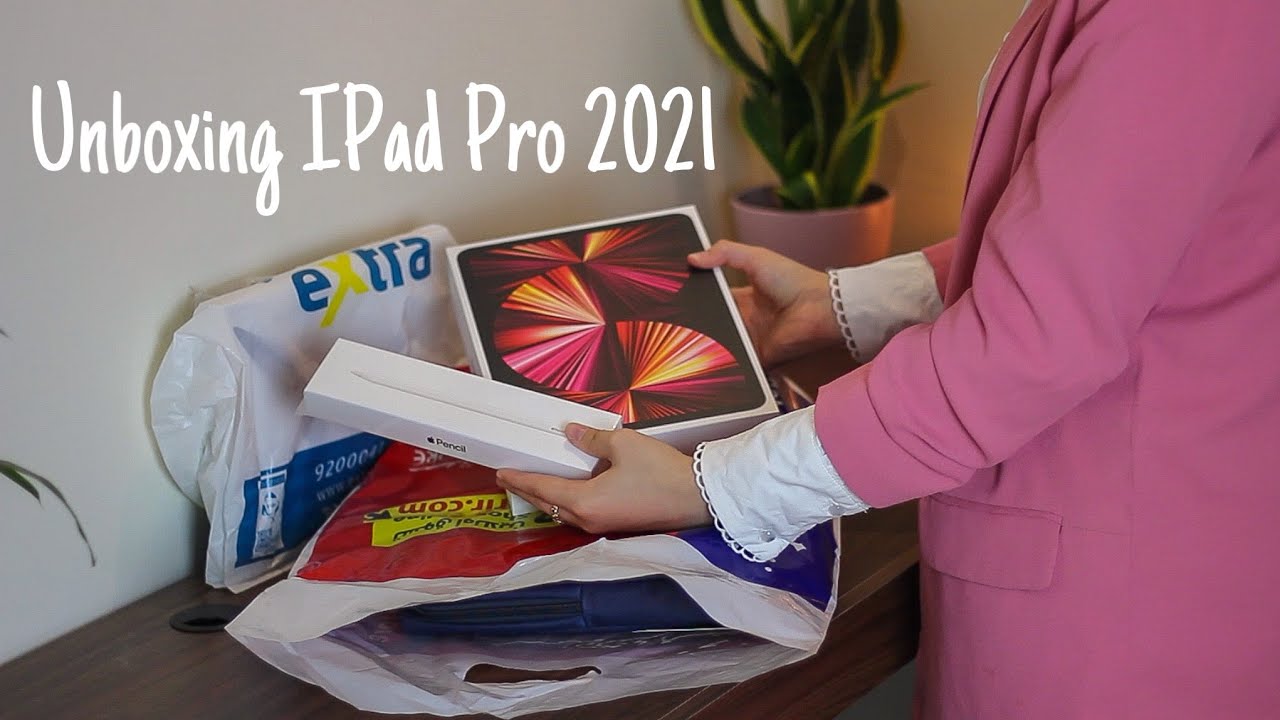 فتح علبة ايباد برو 2021 وقلم البنسل والكيبورد وسلبياتهم + تطبيقات مجانية للدراسة والتصميم للايباد