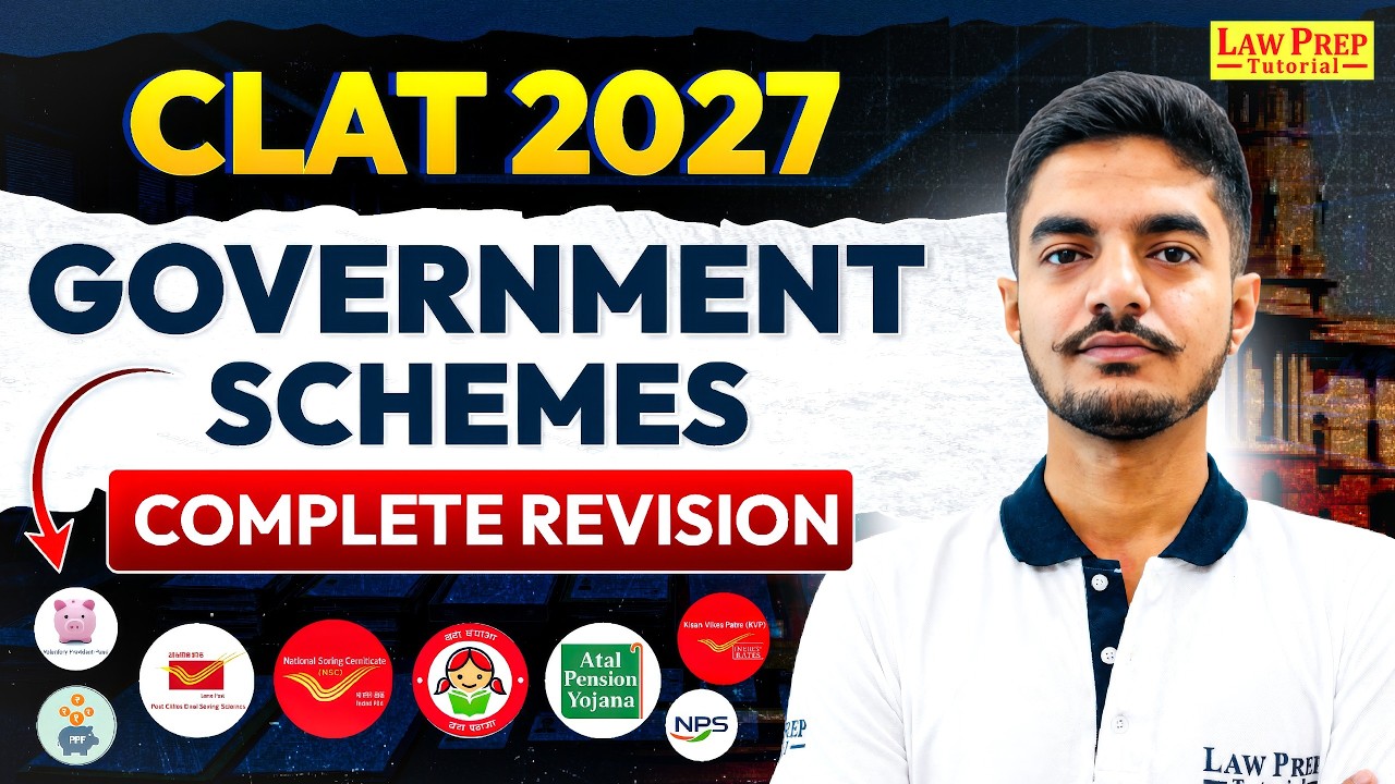 CLAT 2027 Current Affairs + Static GK | Important Government Schemes Complete Revision