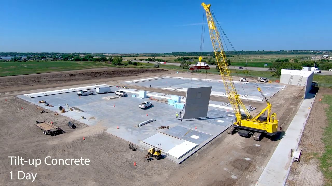 Tilt-Up Concrete 1 Day Time Lapse