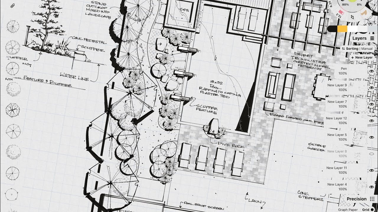 Concepts App - Outdoor Design on iPad Pro
