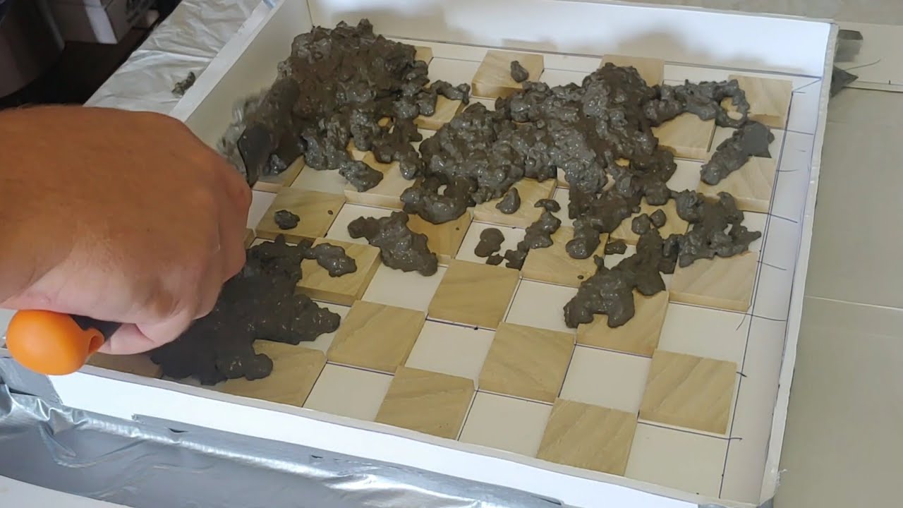 How to Make a Concrete Chessboard / Checkerboard