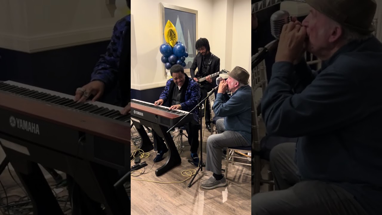 Mr. Harry’s 90th Birthday Party “Al Little Fats Jackson” with guest harmonica player Terry Bankston!