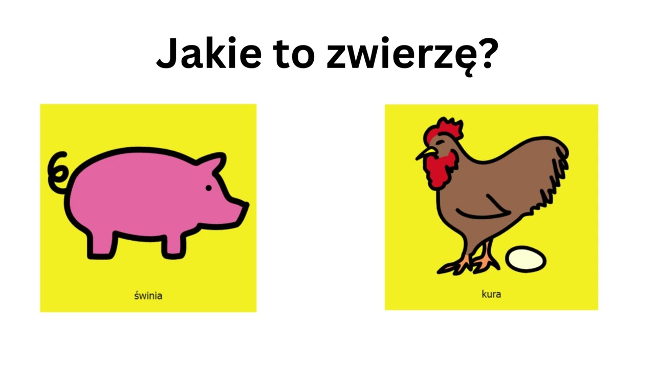 Zwierzęta hodowlane - zagadki słuchowe AAC
