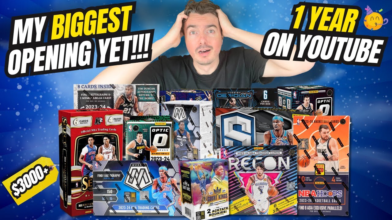 *INSANE PULLS! 😱🔥* OPENING 12 BOXES TO CELEBRATE 1 YEAR ON YOUTUBE. MY BIGGEST OPENING YET!