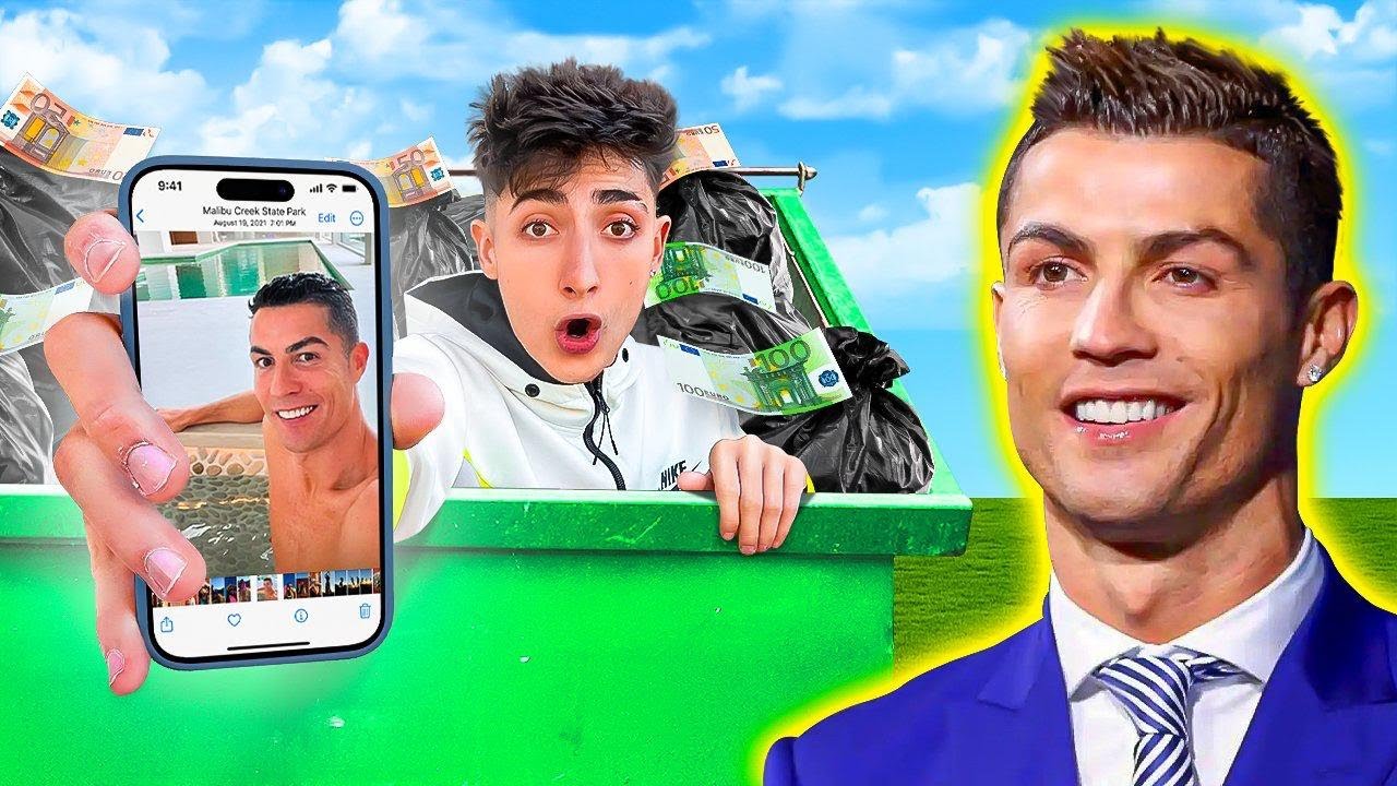 ENCONTRÉ el IPHONE que PERDIÓ CRISTIANO RONALDO en la BASURA!