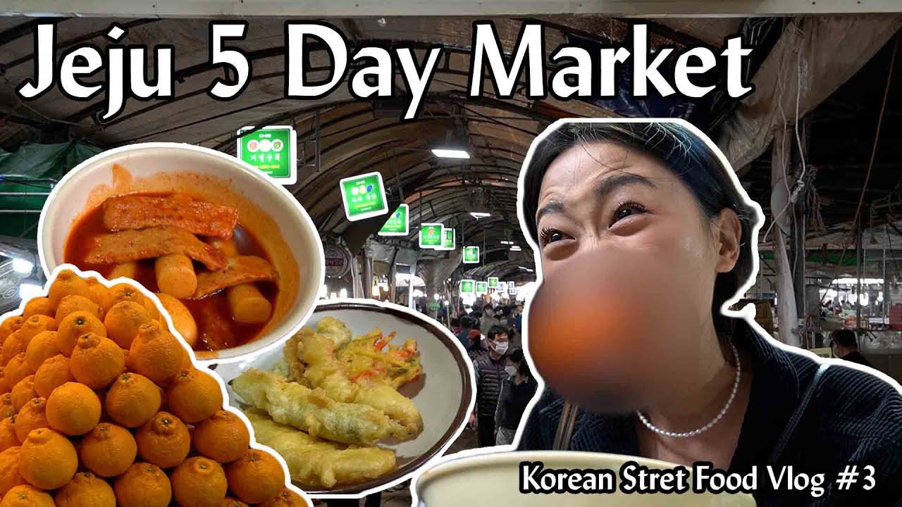 KOREAN STREET FOOD VLOG #3 | Jeju 5 Day Market