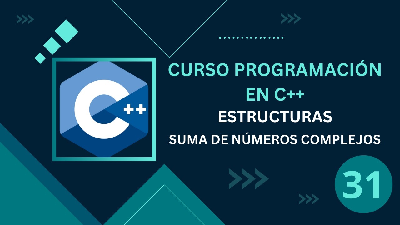 31. Programación C++ || Estructuras || Suma de Números Complejos.