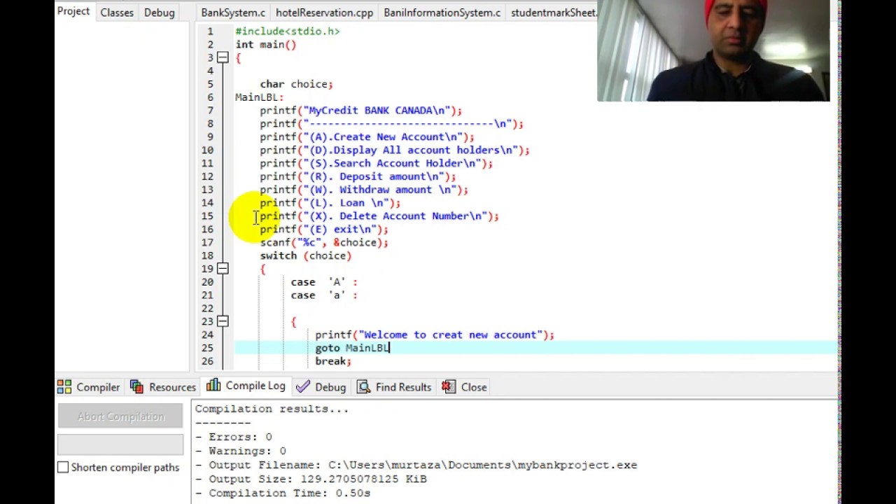 C programming  part  3 {making a small project }