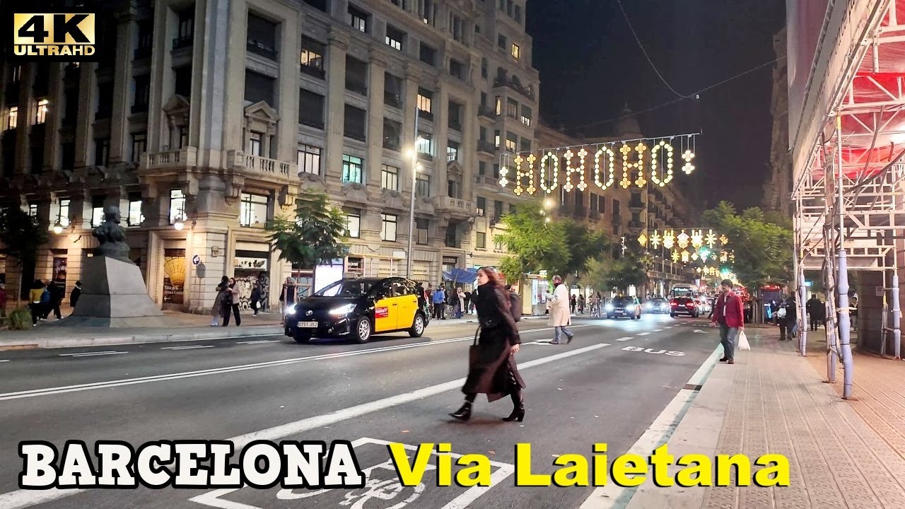 BARCELONA NAVIDAD 2025: Luces de Navidad en el Recorrido a Pie por Via Laietana ✨ Navidad en Espa&ntilde;a