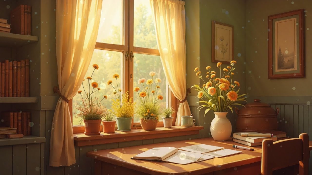 Morning Light & Soft Wind – Cozy Autumn Desk Ambience with Gentle Lofi Music
