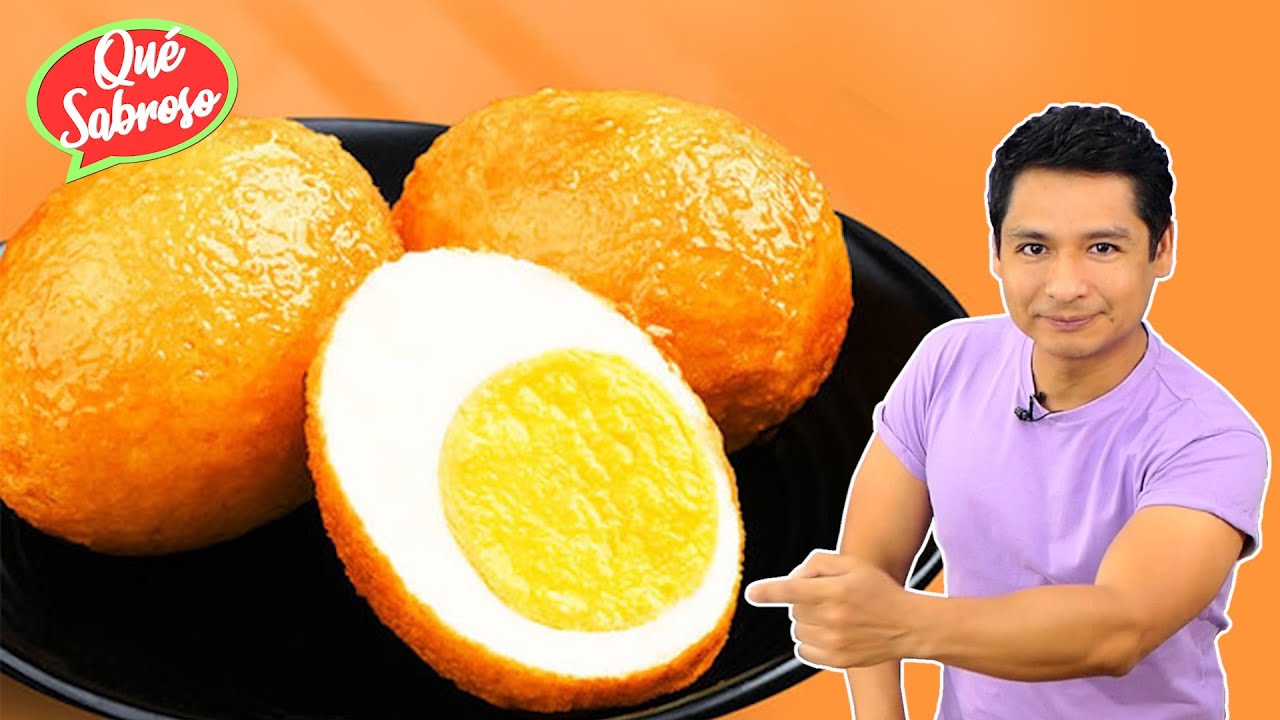 Toma los Huevos duros y fríelos 🥚🍳 Huevos Piel de Tigre, una receta Alta en Proteína!