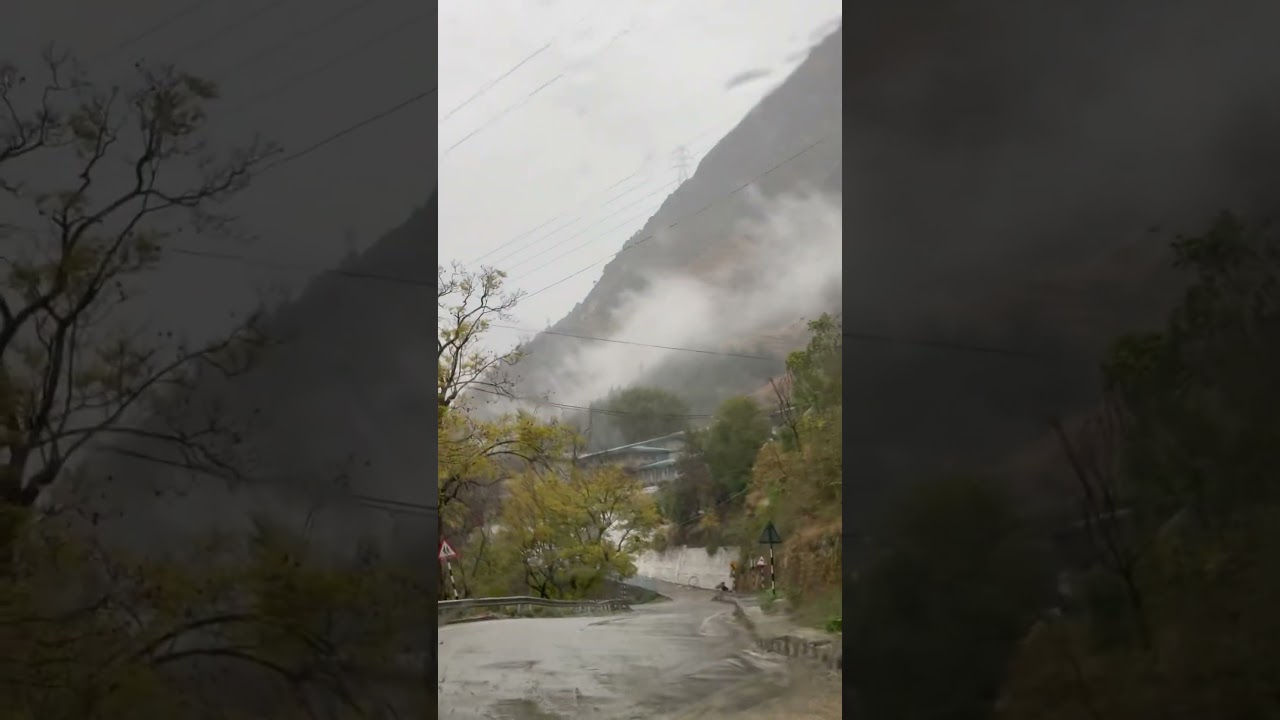 Heavy rain #rain #uttarakhand #nature #travel #hills #latamangeshkar #oldisgoldsongs #shorts #short