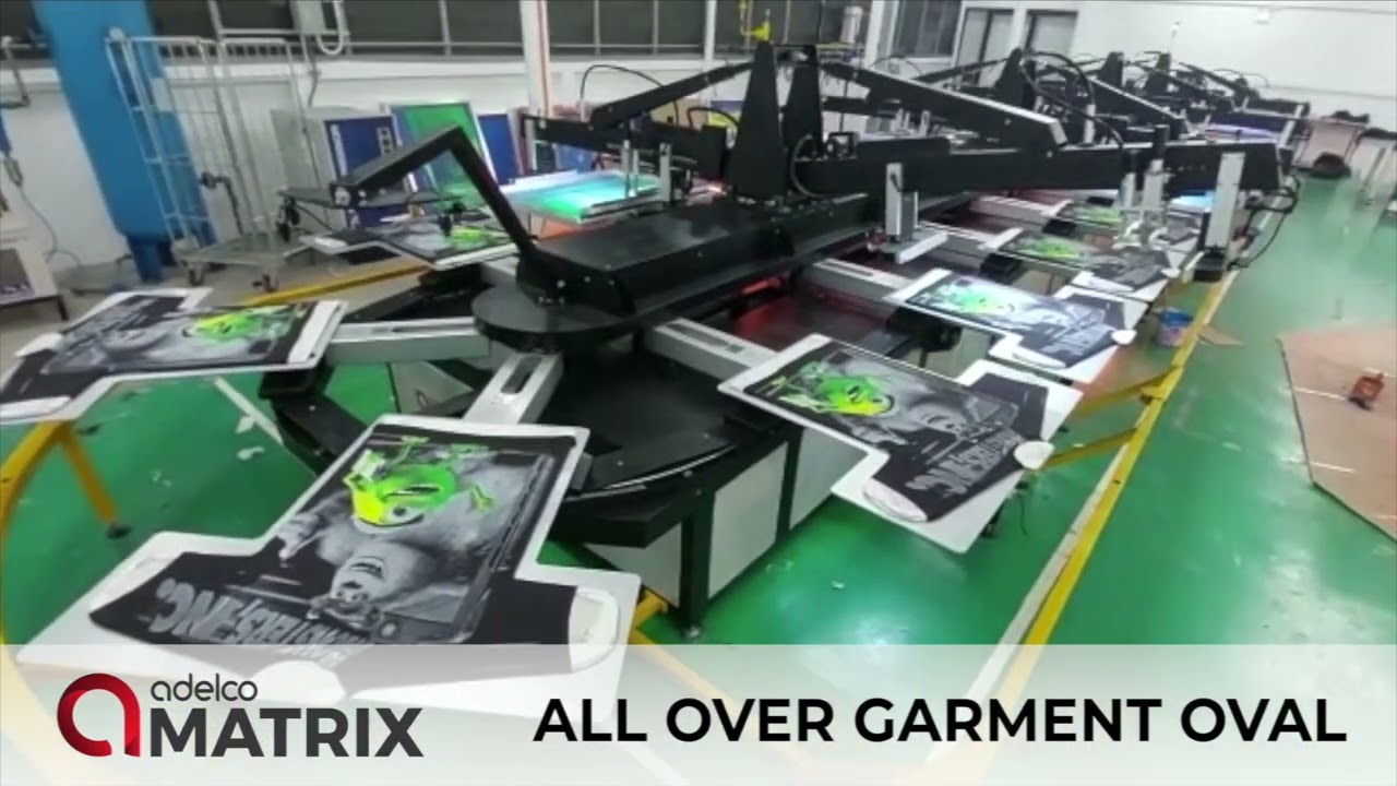 Adelco Matrix - All over Oval screen printing system -  in production!