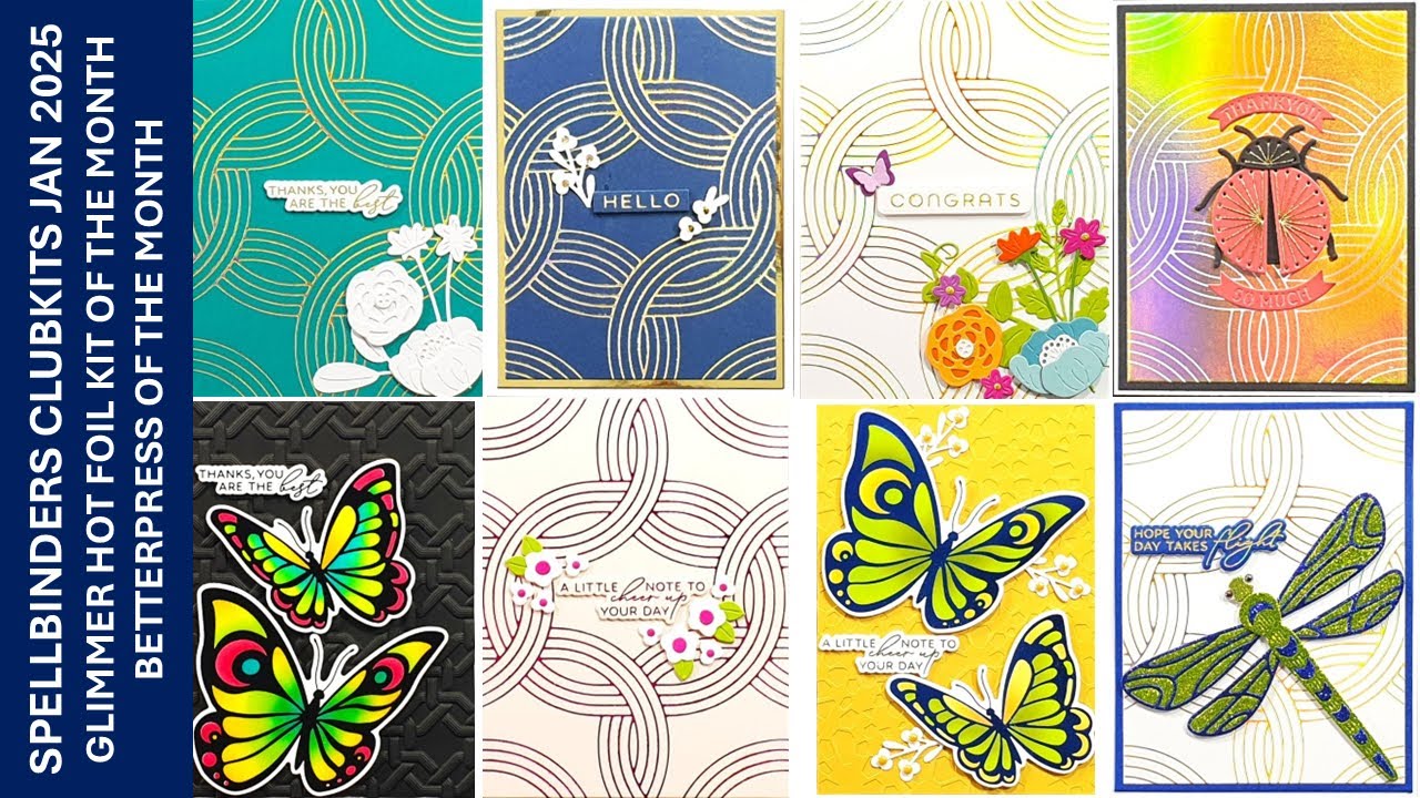 Spellbinders Clubkits Jan 2025 - Glimmer of the Month | BetterPress of the Month | Negative Hot Foil