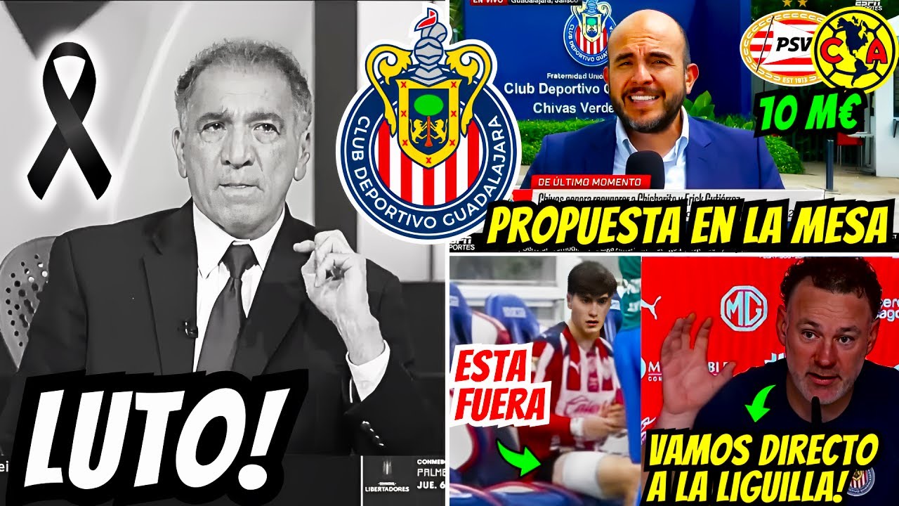 ⚫😭BRUTAL NOTICIA, PARALIZÓ TODO MÉXICO!¡PSV Y AMÉRICA QUIEREN A LA JOYA😲CRACK ESTÁ FUERA? CHIVAS HOY