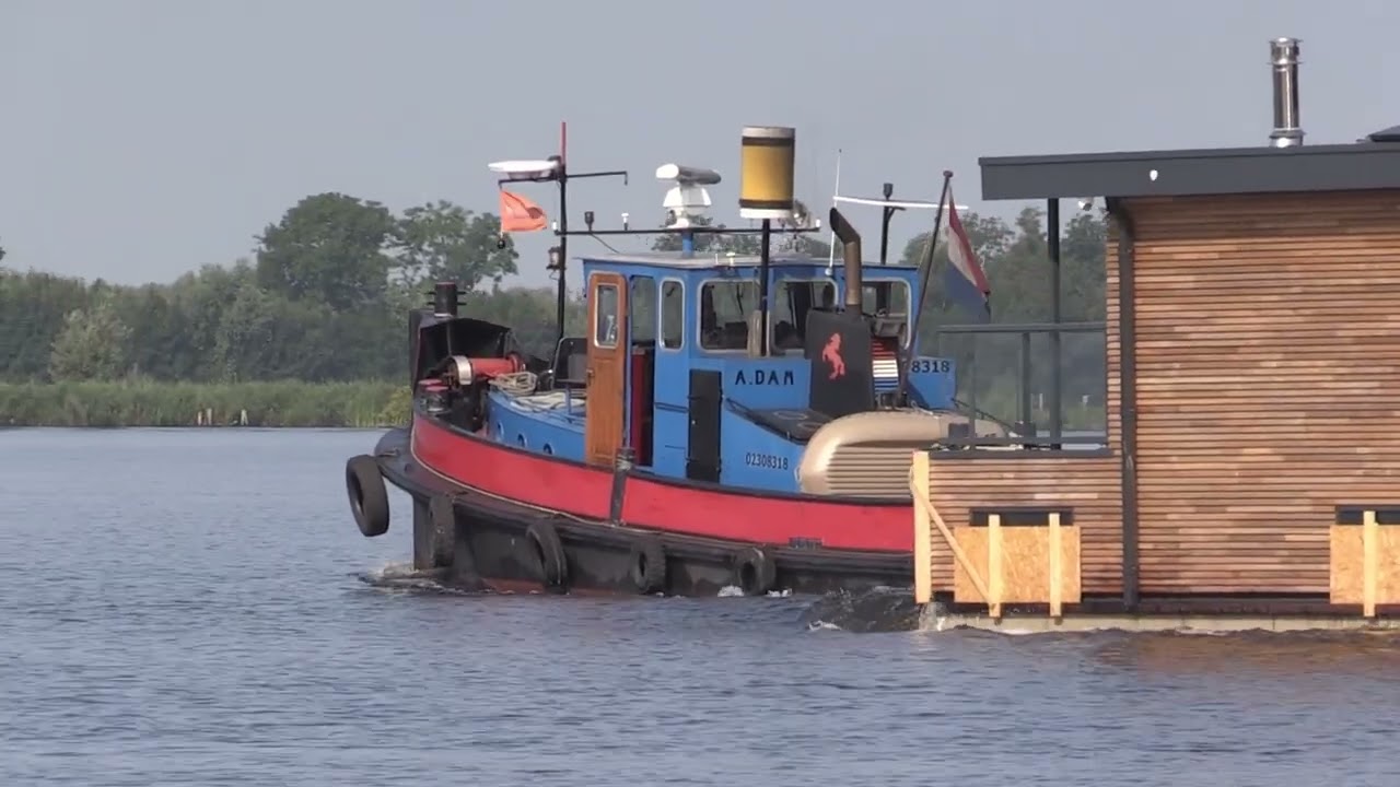 Slepen van de woonboot
