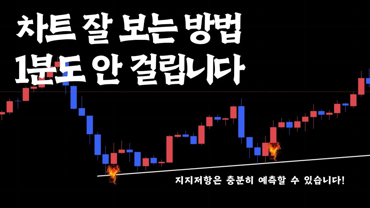 [초급] [실전매매] 차트 잘 보는 방법 1분도 안 걸립니다 [지지선, 저항선 전략]