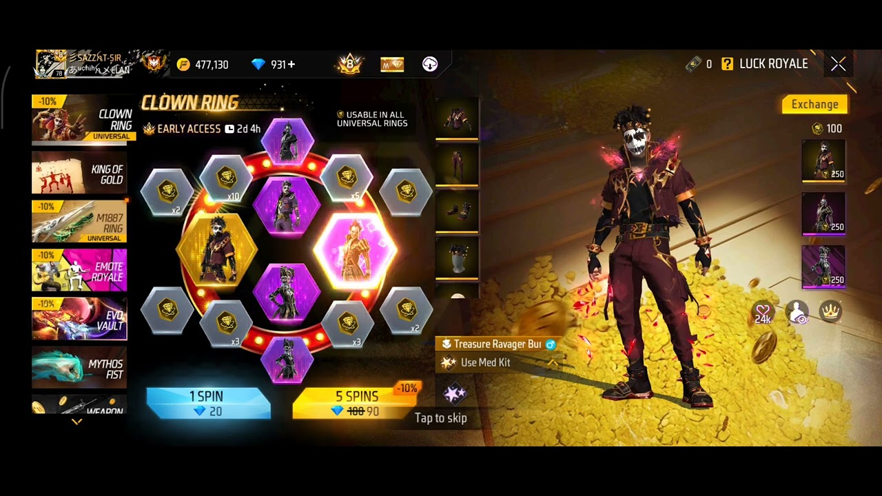 গোল্ডেন জোকার 😱😱#freefire #sasukeuchiha #vairalvideo #anime 