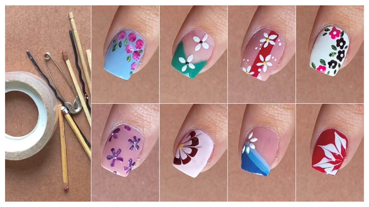 Easy diy flower nail art designs for beginners || New nail art 2025