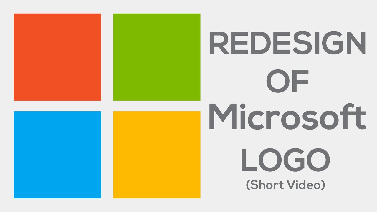 Microsoft Logo Redesign | #redesignbrand (Short Video)