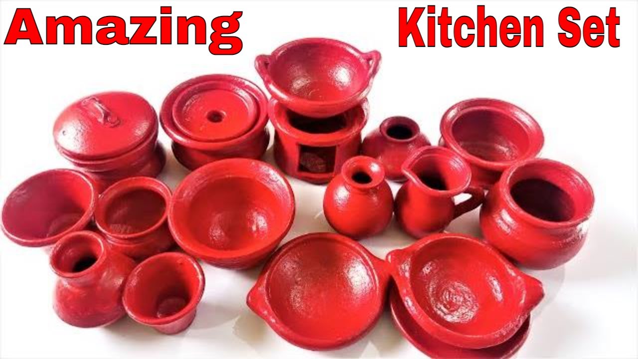 Unboxing Amazing Miniature Clay  Kitchen Set | Mini Clay Set | @TheThemeKitchen