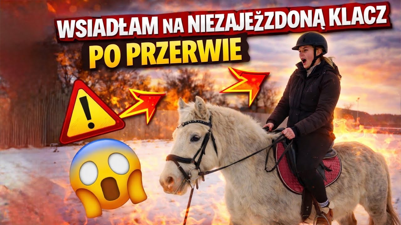 CZY TO BYŁ BŁĄD? 😱 Wsiadłam na niezajeżdżoną klacz #Vlog 