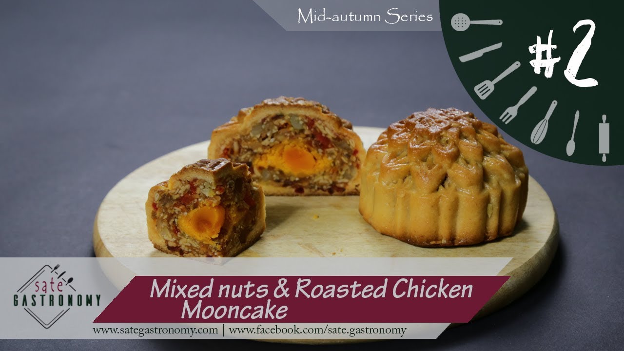 Roasted chicken, nuts and seeds mooncake | Sate Gastronomy