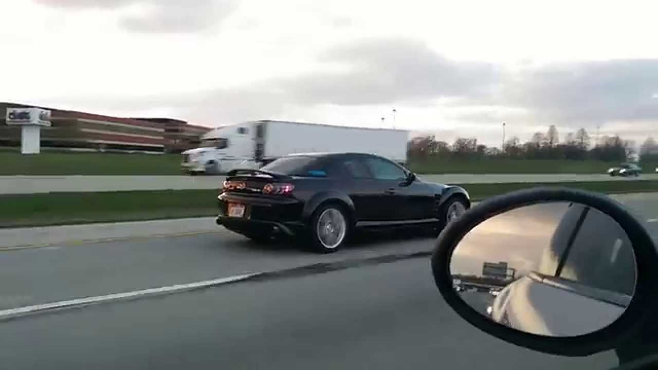 2005 Mazda RX8 Driving On Highway-Mazdaspeed Catback