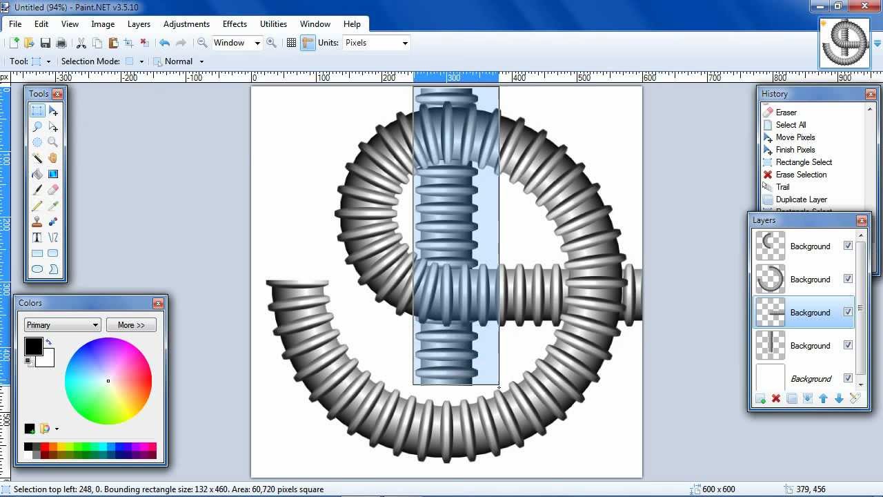 Paint.NET tutorial Making a Flexible Pipe