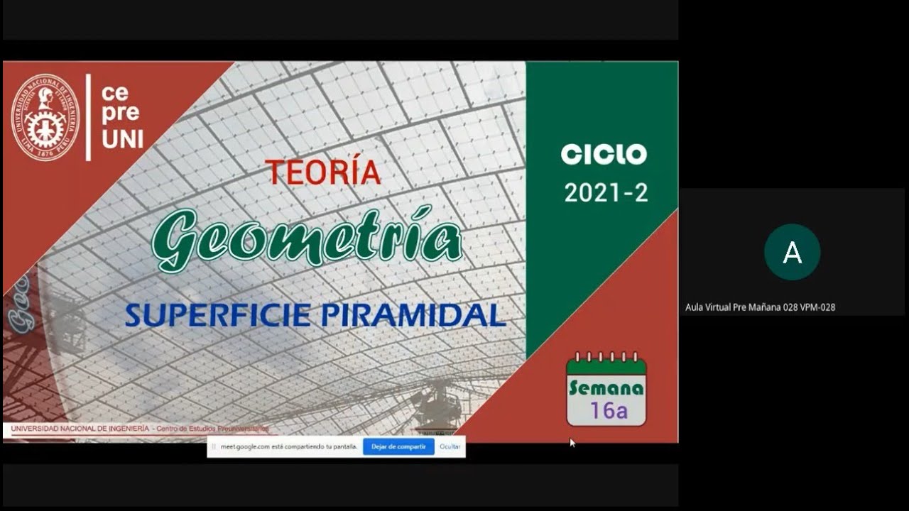 CepreUNI - Geometría 16.1 / SUPERFICIE PIRAMIDAL