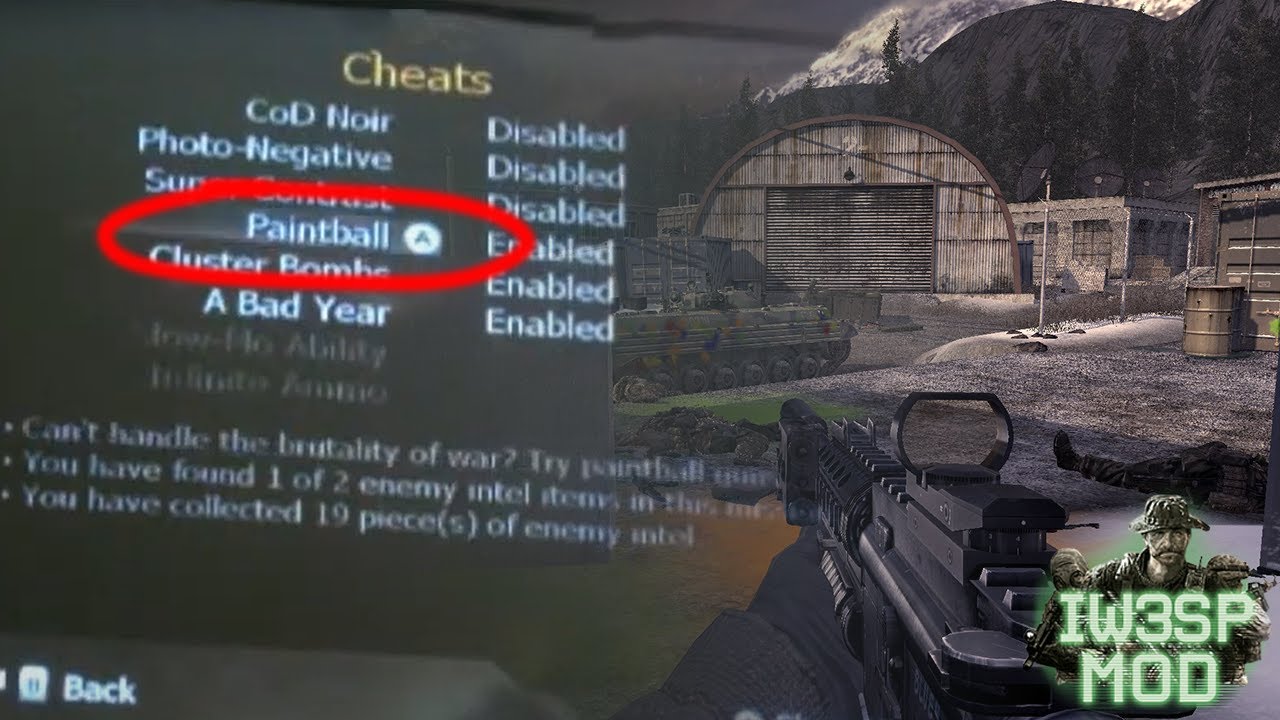 CoD4 MW (2007): Restored 'Paintball' Cheat from Wii to PC (IW3SP-MOD)