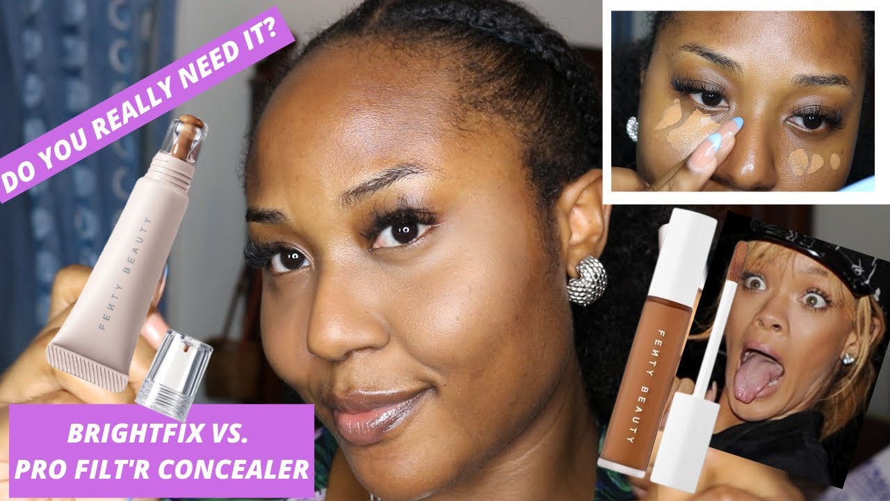 DO YOU NEED FENTY BEAUTY BRIGHT FIX EYE BRIGHTENER? | PRO FILTR CONCEALER COMPARISON | ALMOND BUTTER