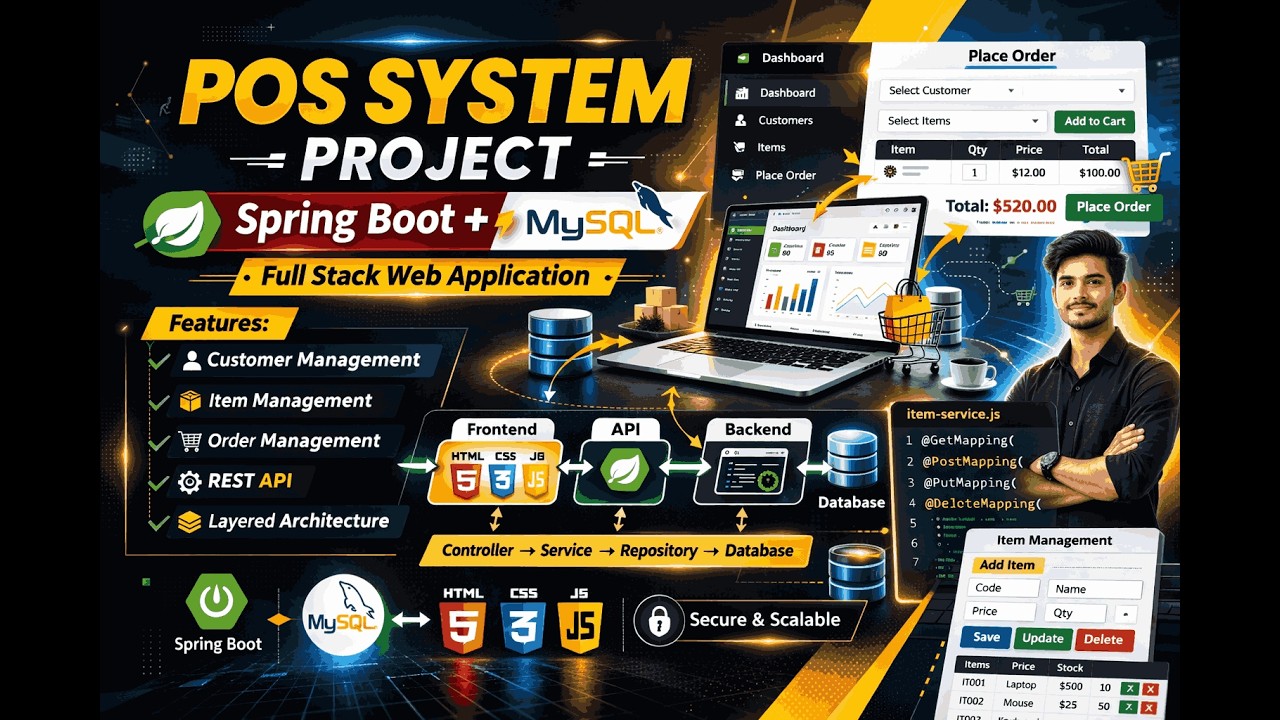 SPRING BOOT POS SYSTEM IJSE 73 | PANADURA BRANCH | PULINDU GODAGE
