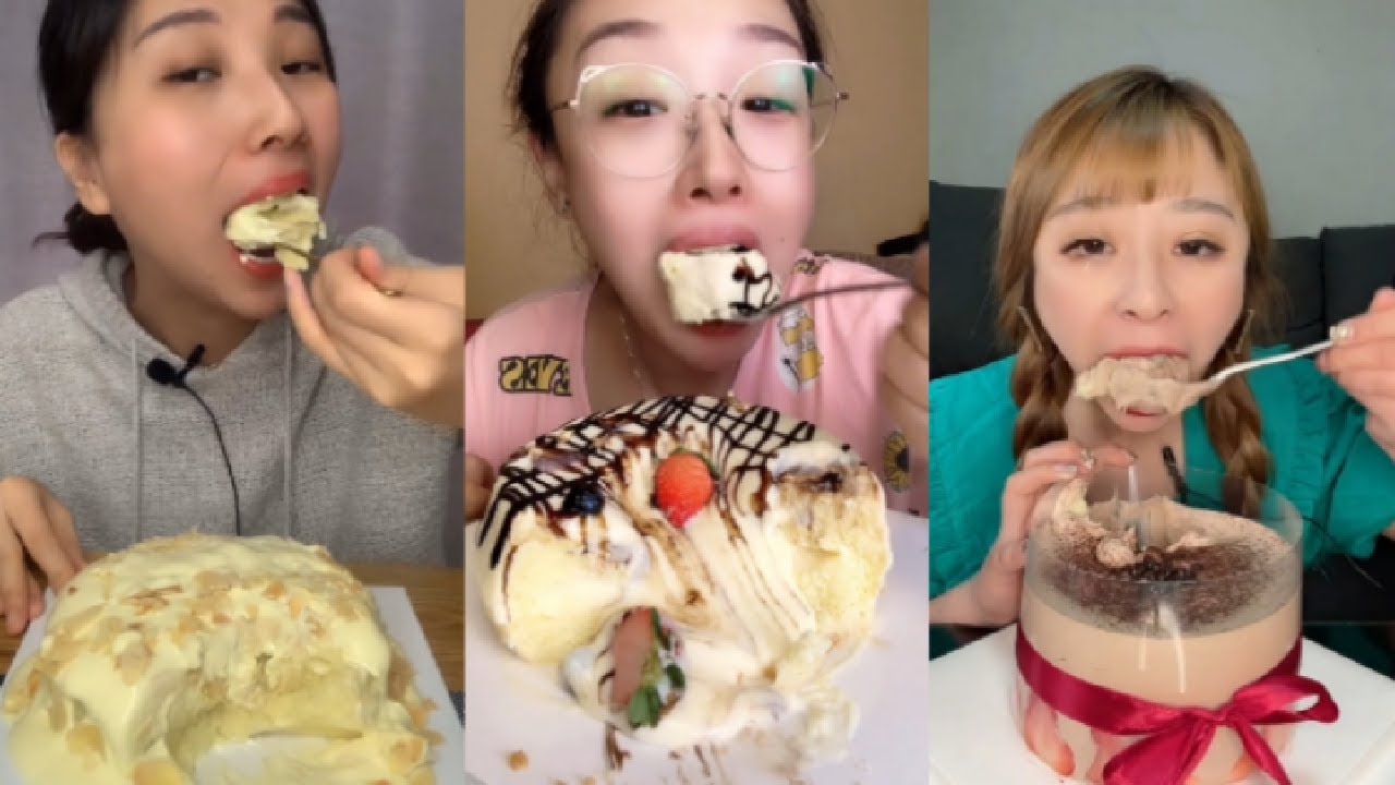 Lava cake🎂 |  asmr kwai mukbang chinese eating show  *Subtitled*