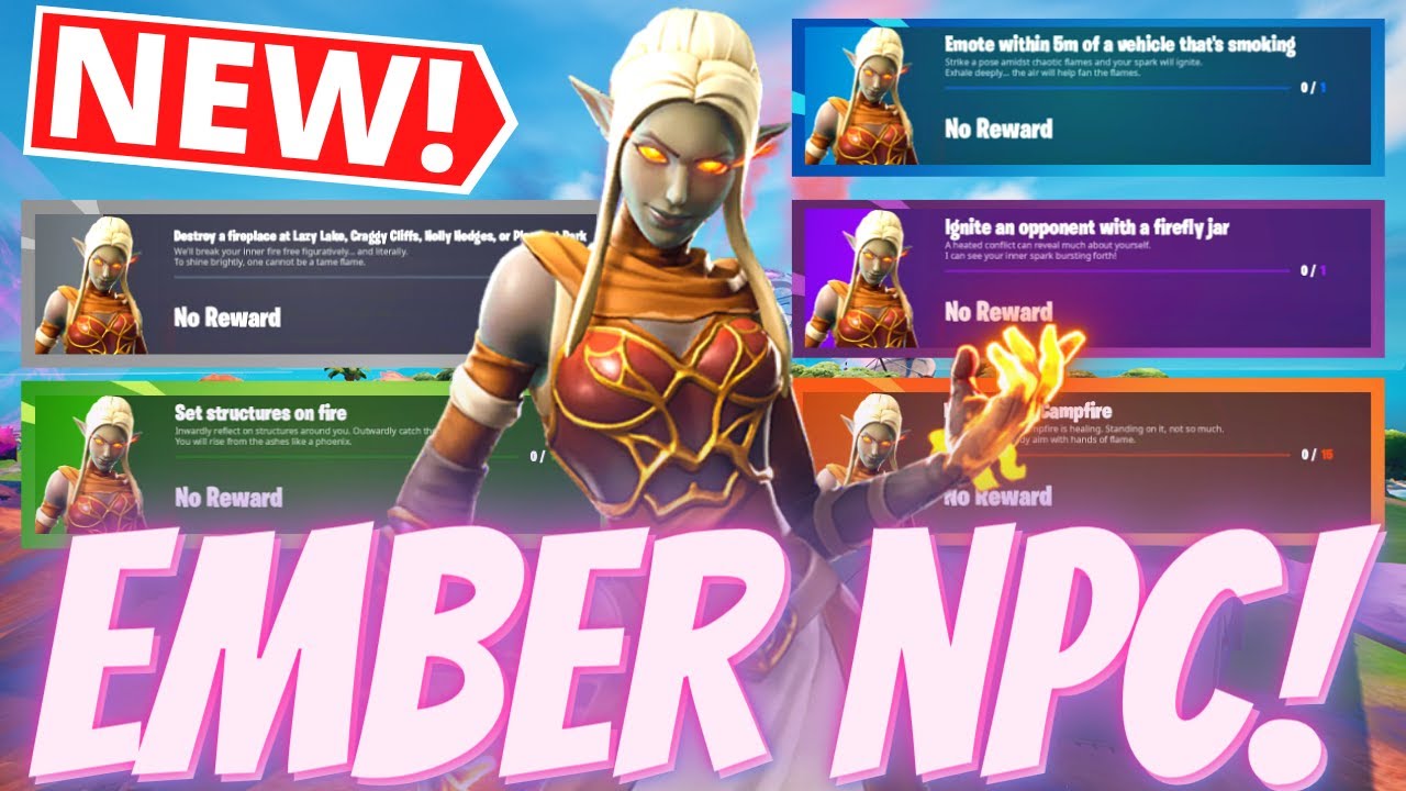 #25 *EMBER NPC* Leaked in Fortnite Season 8! 🔥 (Ember&rsquo;s Location + Punch Card - Full Guide)