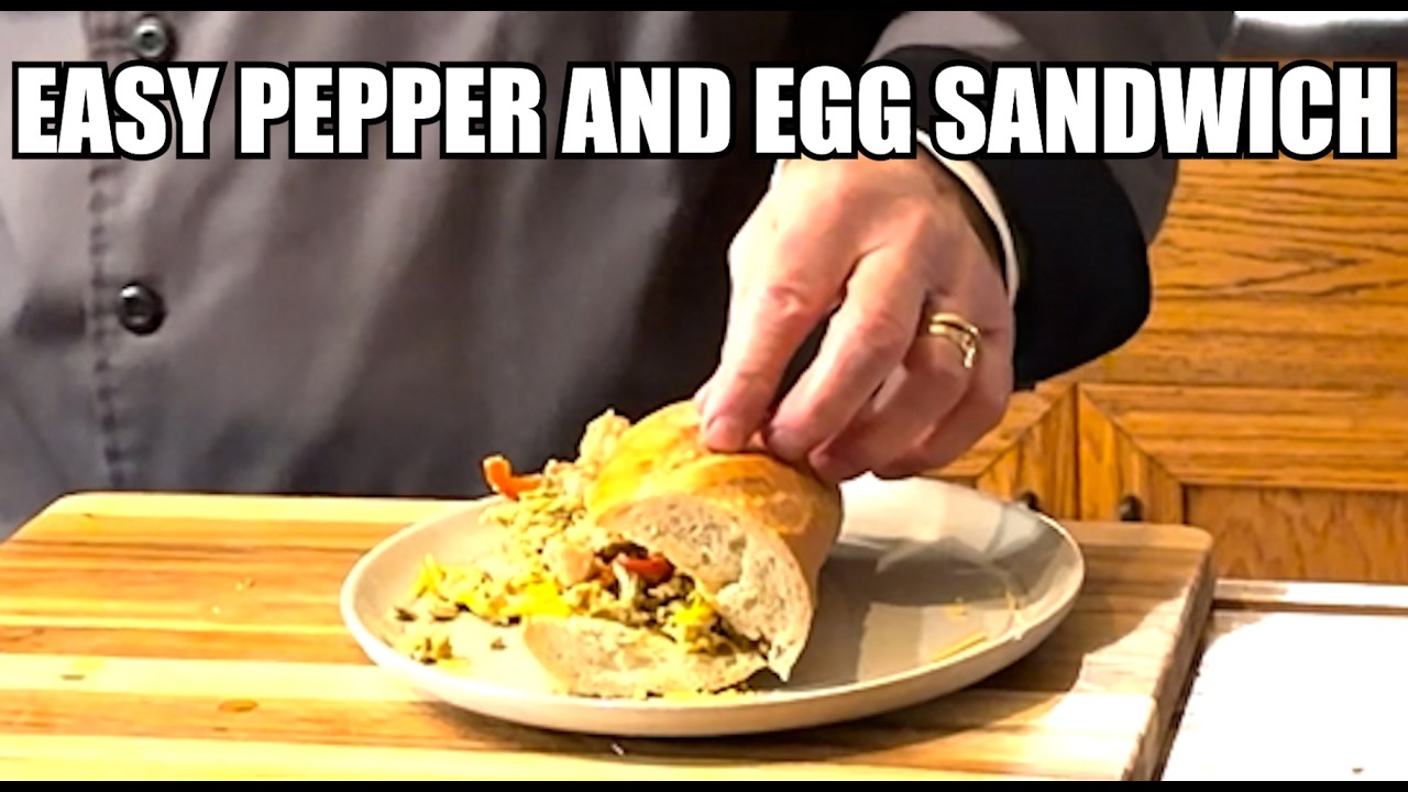 Easy Pepper and Egg Sandwich Recipe
