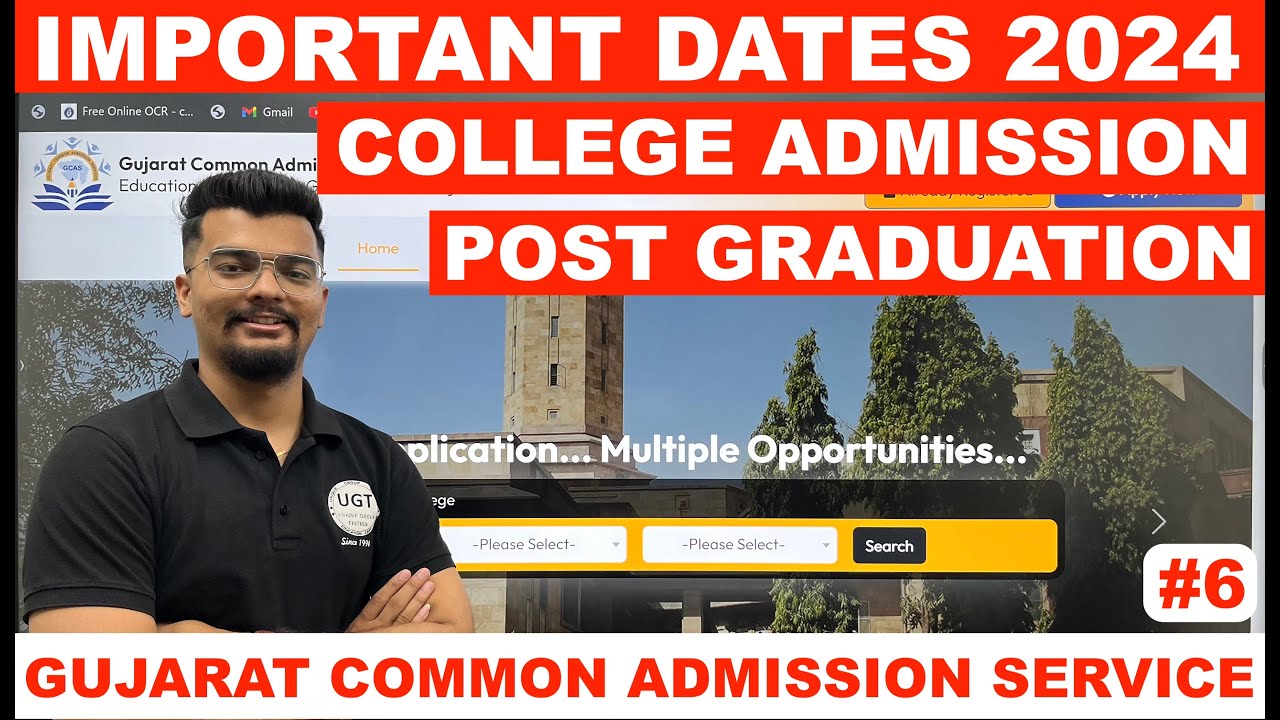Important Dates For Post Graduation | GCAS Form Filling Update | Gujarat Common Admission Services